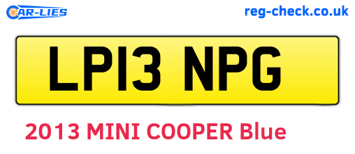 LP13NPG are the vehicle registration plates.