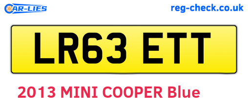 LR63ETT are the vehicle registration plates.