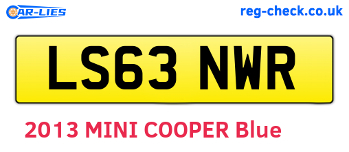 LS63NWR are the vehicle registration plates.