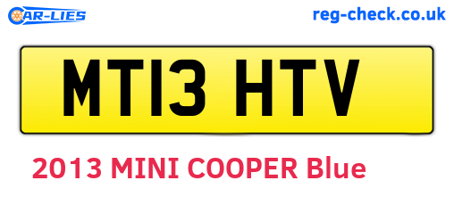 MT13HTV are the vehicle registration plates.