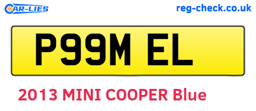 P99MEL are the vehicle registration plates.