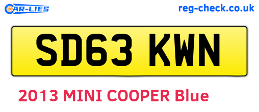 SD63KWN are the vehicle registration plates.