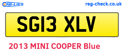 SG13XLV are the vehicle registration plates.