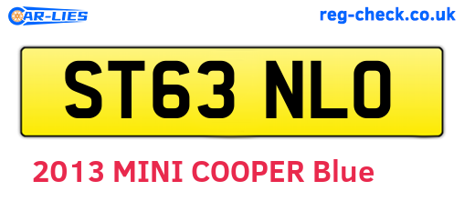 ST63NLO are the vehicle registration plates.