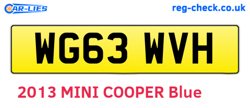 WG63WVH are the vehicle registration plates.