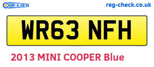 WR63NFH are the vehicle registration plates.
