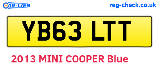 YB63LTT are the vehicle registration plates.