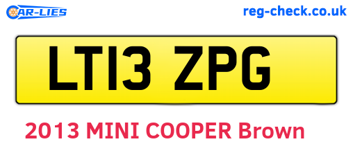 LT13ZPG are the vehicle registration plates.