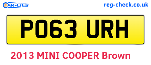 PO63URH are the vehicle registration plates.