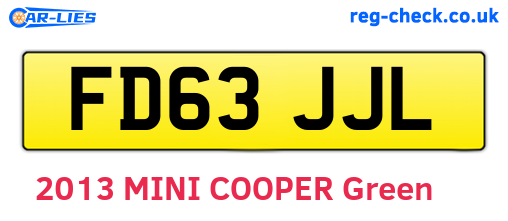 FD63JJL are the vehicle registration plates.