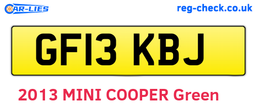 GF13KBJ are the vehicle registration plates.