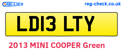 LD13LTY are the vehicle registration plates.