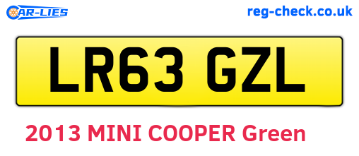 LR63GZL are the vehicle registration plates.