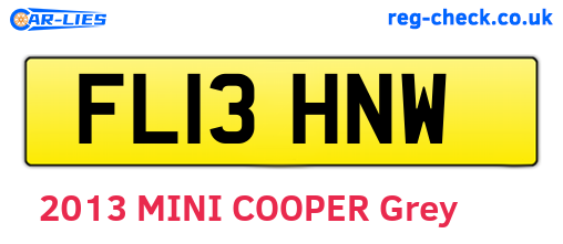 FL13HNW are the vehicle registration plates.