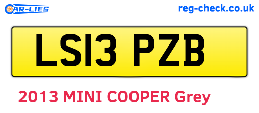 LS13PZB are the vehicle registration plates.