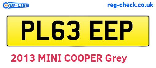 PL63EEP are the vehicle registration plates.