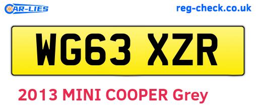 WG63XZR are the vehicle registration plates.