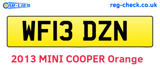 WF13DZN are the vehicle registration plates.