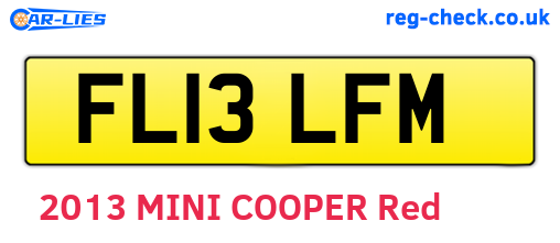 FL13LFM are the vehicle registration plates.