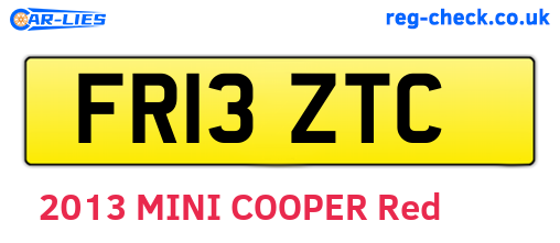 FR13ZTC are the vehicle registration plates.