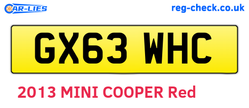 GX63WHC are the vehicle registration plates.