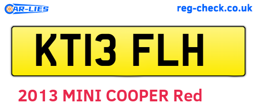 KT13FLH are the vehicle registration plates.