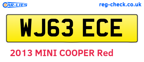 WJ63ECE are the vehicle registration plates.