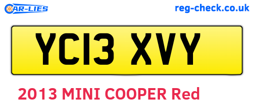 YC13XVY are the vehicle registration plates.