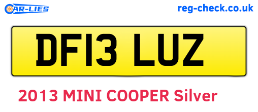 DF13LUZ are the vehicle registration plates.