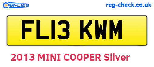 FL13KWM are the vehicle registration plates.