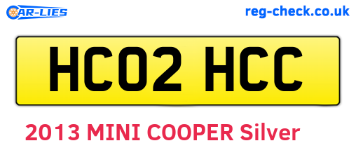 HC02HCC are the vehicle registration plates.