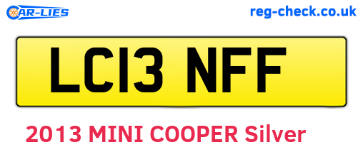 LC13NFF are the vehicle registration plates.