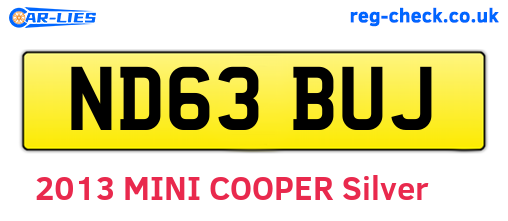 ND63BUJ are the vehicle registration plates.