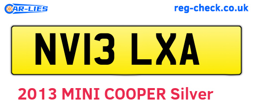 NV13LXA are the vehicle registration plates.