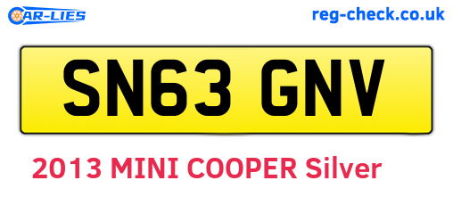 SN63GNV are the vehicle registration plates.
