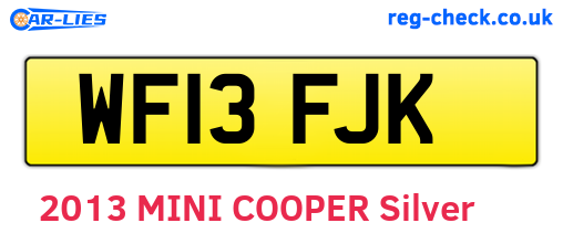 WF13FJK are the vehicle registration plates.