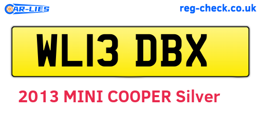 WL13DBX are the vehicle registration plates.