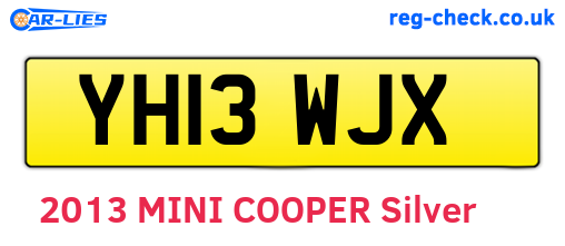 YH13WJX are the vehicle registration plates.