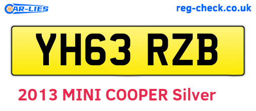 YH63RZB are the vehicle registration plates.