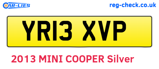 YR13XVP are the vehicle registration plates.