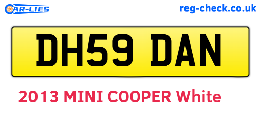 DH59DAN are the vehicle registration plates.