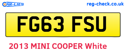 FG63FSU are the vehicle registration plates.