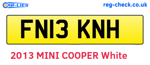 FN13KNH are the vehicle registration plates.