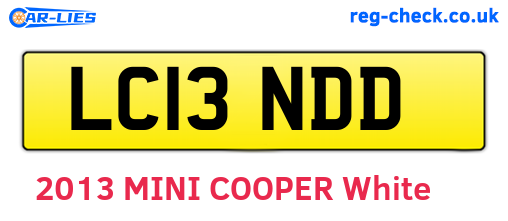 LC13NDD are the vehicle registration plates.