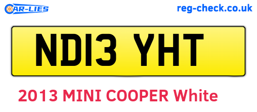ND13YHT are the vehicle registration plates.