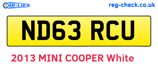 ND63RCU are the vehicle registration plates.