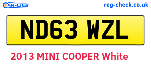 ND63WZL are the vehicle registration plates.