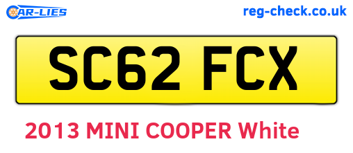 SC62FCX are the vehicle registration plates.