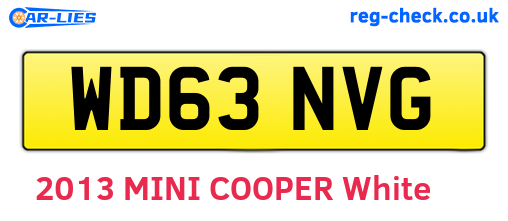 WD63NVG are the vehicle registration plates.