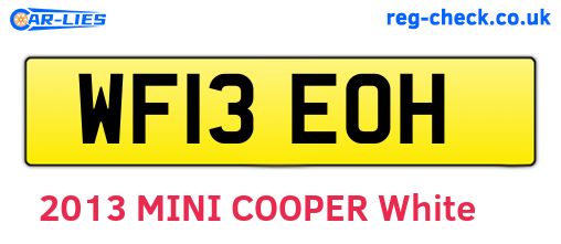 WF13EOH are the vehicle registration plates.